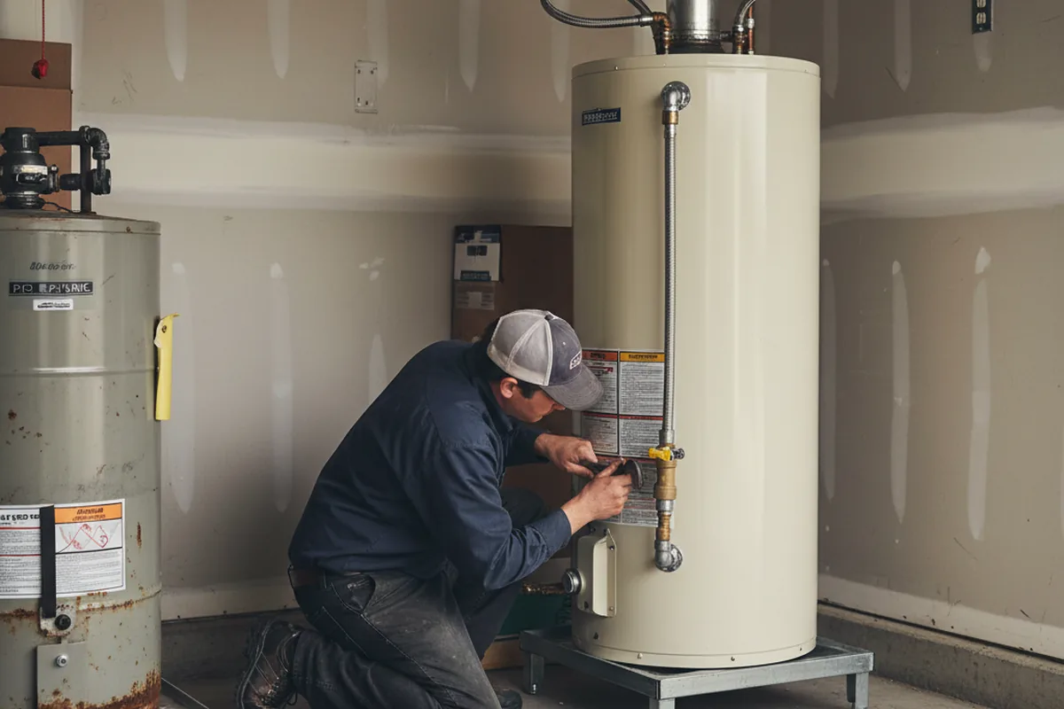 Water heater and shutoff valve replacement in North Wilkesboro